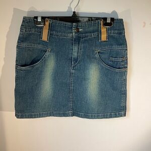 Extreme Denim Miniskirt with FauxLeather Details, 7. Altgirl, egirl, rocker